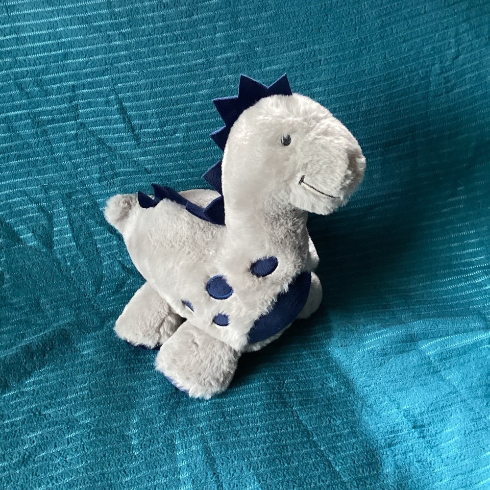 10" Lambs & Ivy Baby Soft Dinosaur Blue Gray Plush Stuffie